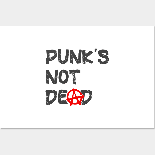 Punk Rock Music is Not Dead Wall Art by PlanetMonkey